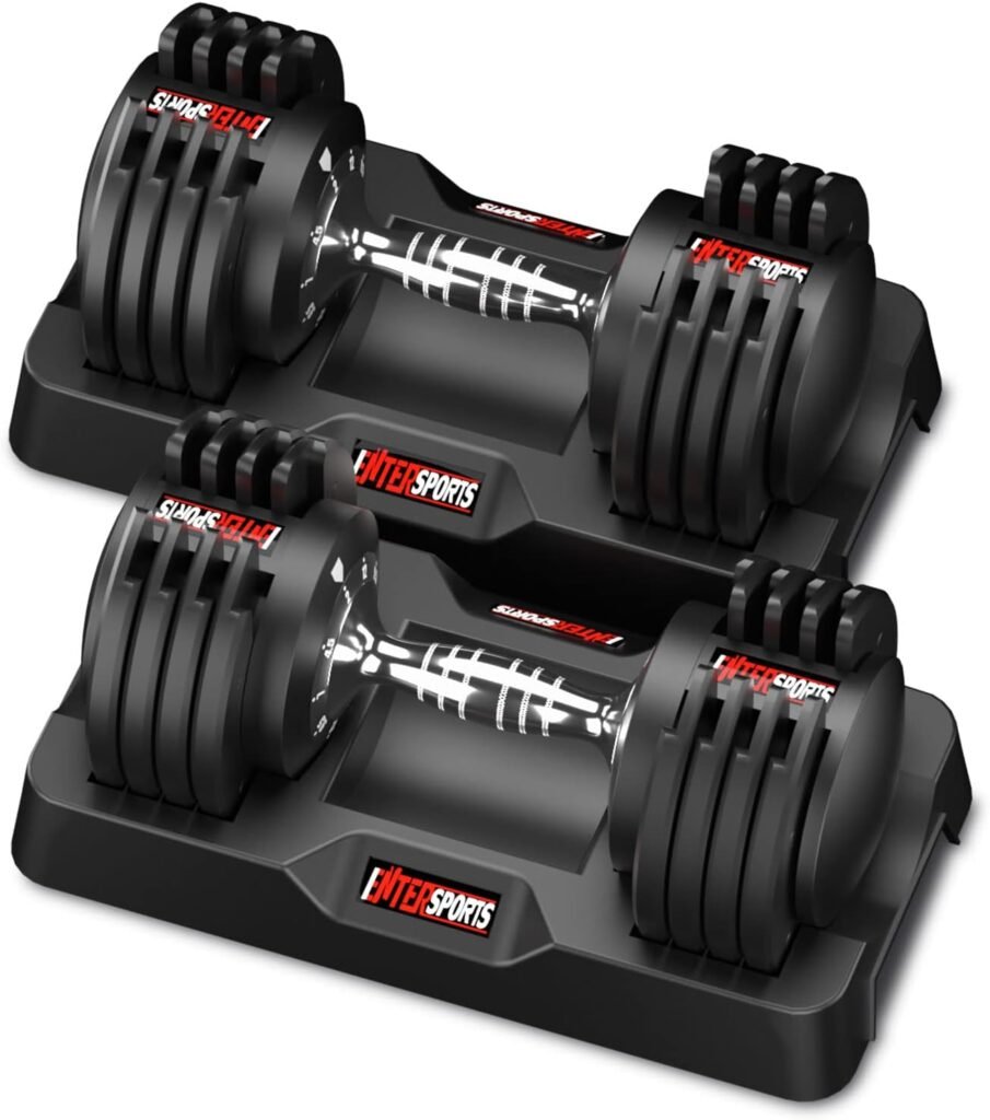 Entersports 12kg/18kg Adjustable Dumbbells Set Image
