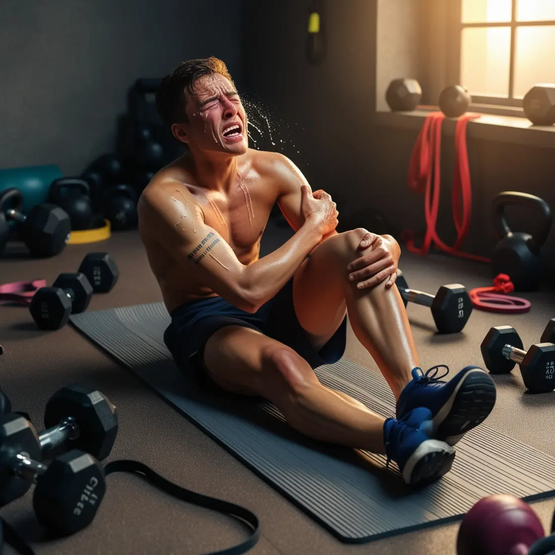 Post Image of a man getting injured